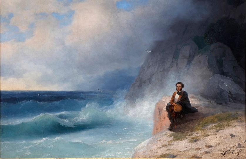 Ivan Aïvazovski (1817-1900), Alexandre Pouchkine sur les bords de la Mer Noire (1868)
